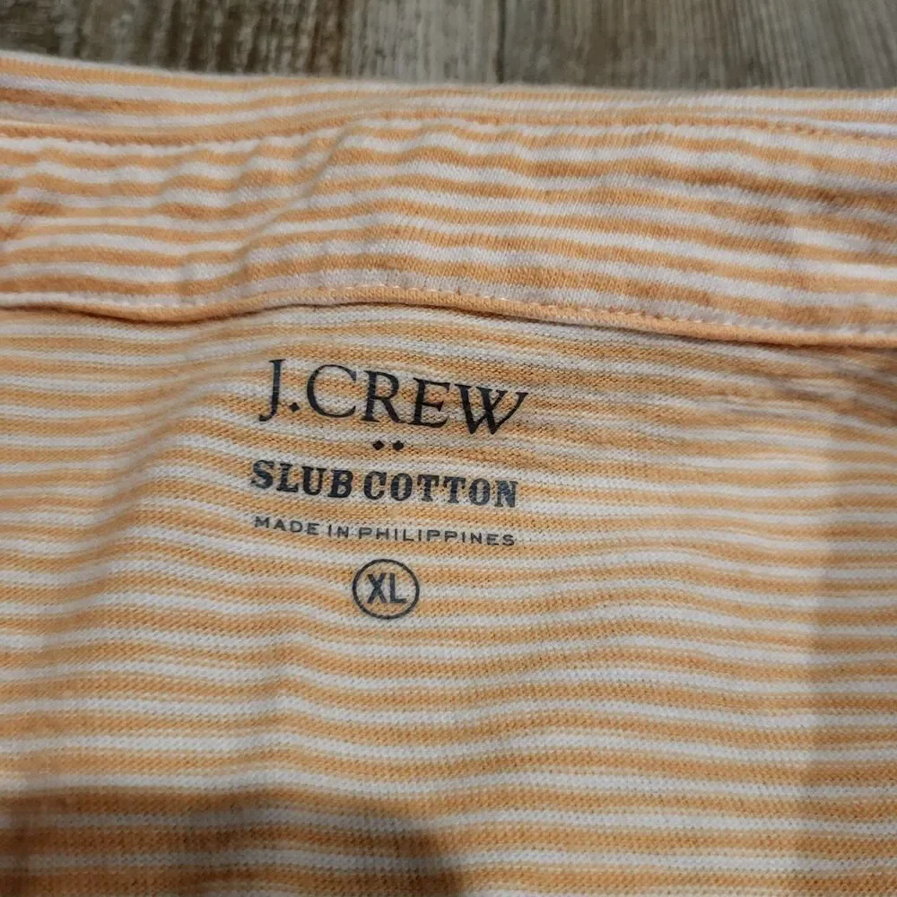 J.Crew Slub Cotton Regular Fit Short Sleeve Polo Knit Shirt Men's Size XL